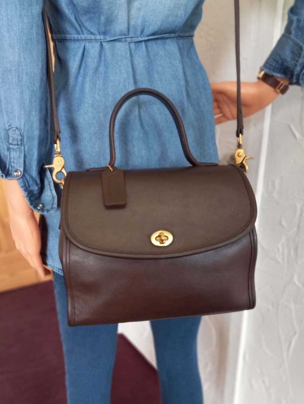 Coach Manor Archive Bag #9977,  1995, Mahogany